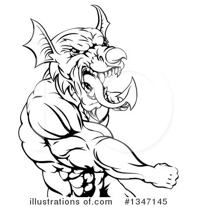Royalty-Free (RF) Dragon Clipart Illustration by AtStockIllustration - Stock Sample #1347145