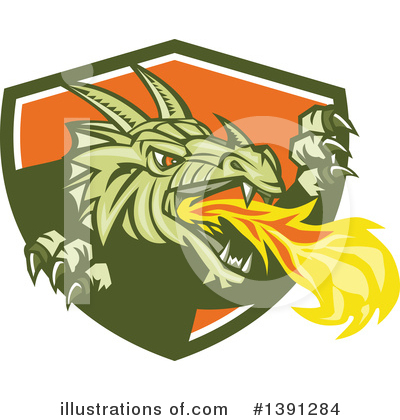 Royalty-Free (RF) Dragon Clipart Illustration by patrimonio - Stock Sample #1391284