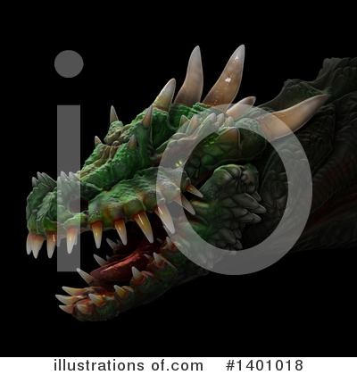 Dragon Clipart #1401018 by Leo Blanchette