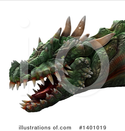 Royalty-Free (RF) Dragon Clipart Illustration by Leo Blanchette - Stock Sample #1401019