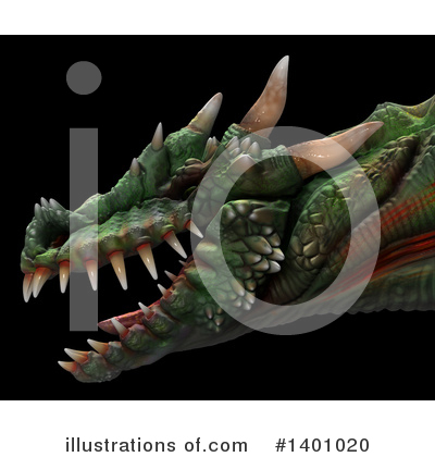 Dragon Clipart #1401020 by Leo Blanchette