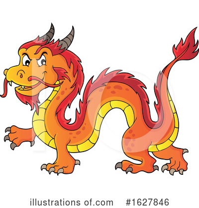 Royalty-Free (RF) Dragon Clipart Illustration by visekart - Stock Sample #1627846