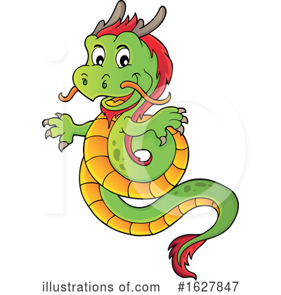 Royalty-Free (RF) Dragon Clipart Illustration by visekart - Stock Sample #1627847