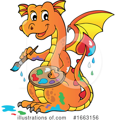 Royalty-Free (RF) Dragon Clipart Illustration by visekart - Stock Sample #1663156