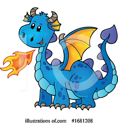 Royalty-Free (RF) Dragon Clipart Illustration by visekart - Stock Sample #1681208
