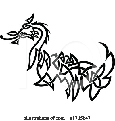 Royalty-Free (RF) Dragon Clipart Illustration by patrimonio - Stock Sample #1705847
