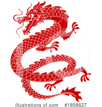 Royalty-Free (RF) Dragon Clipart Illustration by Hit Toon - Stock Sample #1808627