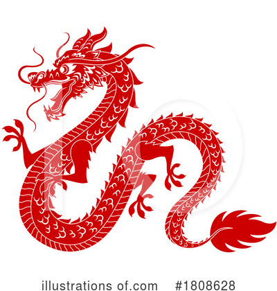 Royalty-Free (RF) Dragon Clipart Illustration by Hit Toon - Stock Sample #1808628