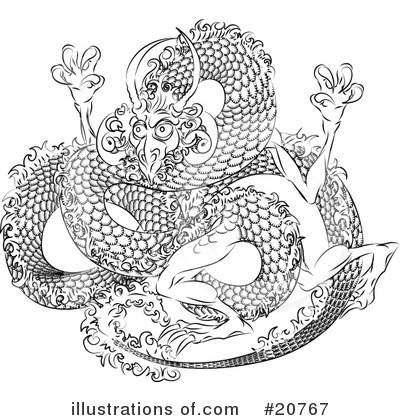 Royalty-Free (RF) Dragon Clipart Illustration by AtStockIllustration - Stock Sample #20767