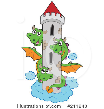 Royalty-Free (RF) Dragon Clipart Illustration by visekart - Stock Sample #211240