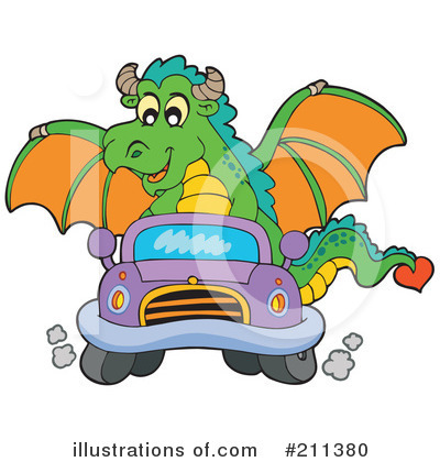 Royalty-Free (RF) Dragon Clipart Illustration by visekart - Stock Sample #211380