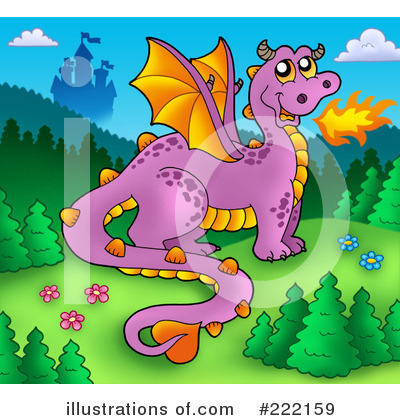 Purple Dragon Clipart #222159 by visekart