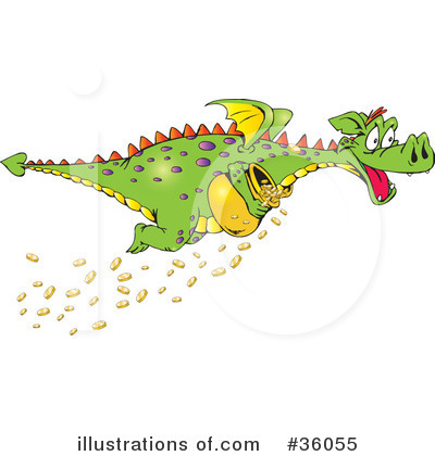 Royalty-Free (RF) Dragon Clipart Illustration by Dennis Holmes Designs - Stock Sample #36055