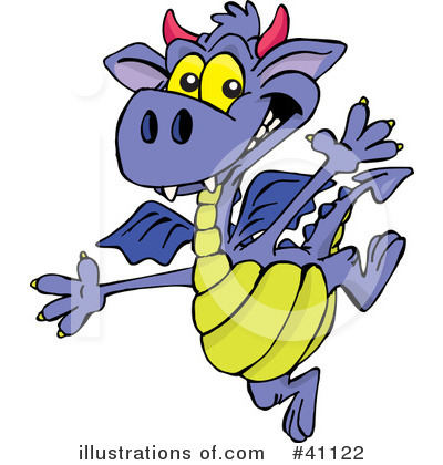 Royalty-Free (RF) Dragon Clipart Illustration by Dennis Holmes Designs - Stock Sample #41122