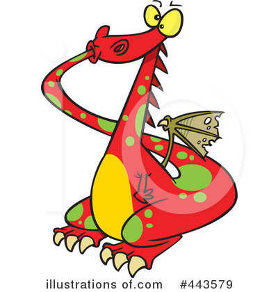 Royalty-Free (RF) Dragon Clipart Illustration by toonaday - Stock Sample #443579
