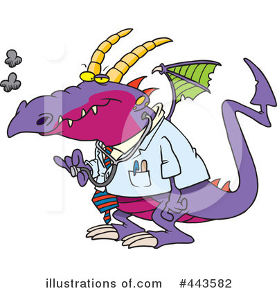 Royalty-Free (RF) Dragon Clipart Illustration by toonaday - Stock Sample #443582