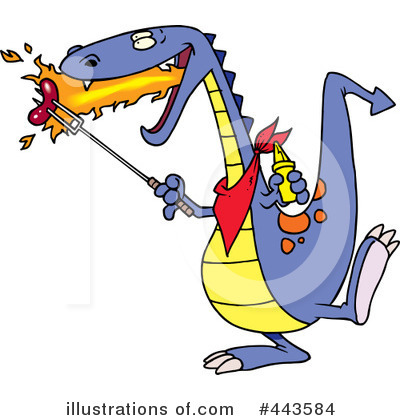 Royalty-Free (RF) Dragon Clipart Illustration by toonaday - Stock Sample #443584