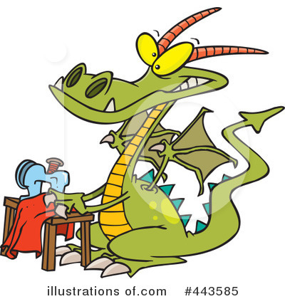 Royalty-Free (RF) Dragon Clipart Illustration by toonaday - Stock Sample #443585