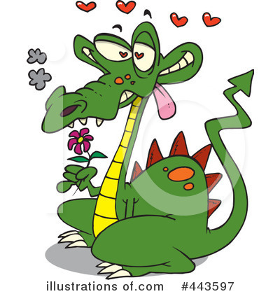 Royalty-Free (RF) Dragon Clipart Illustration by toonaday - Stock Sample #443597