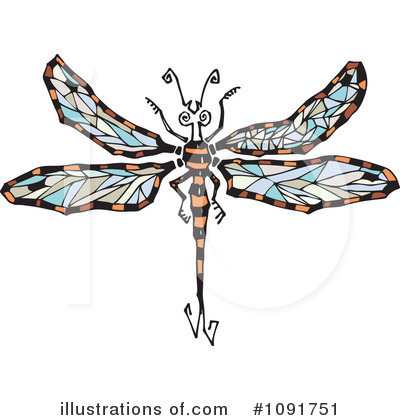 Royalty-Free (RF) Dragonfly Clipart Illustration by Steve Klinkel - Stock Sample #1091751