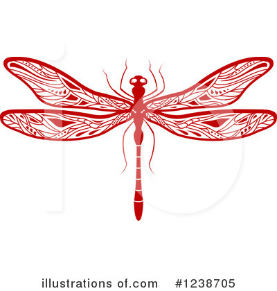Royalty-Free (RF) Dragonfly Clipart Illustration by Vector Tradition SM - Stock Sample #1238705