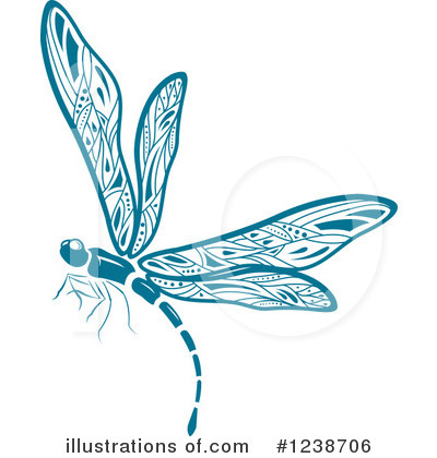 Royalty-Free (RF) Dragonfly Clipart Illustration by Vector Tradition SM - Stock Sample #1238706
