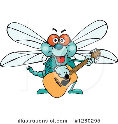 Royalty-Free (RF) Dragonfly Clipart Illustration by Dennis Holmes Designs - Stock Sample #1280295