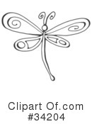 Dragonfly Clipart #34204 by C Charley-Franzwa