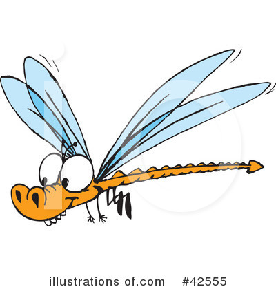 Royalty-Free (RF) Dragonfly Clipart Illustration by Dennis Holmes Designs - Stock Sample #42555