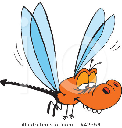 Royalty-Free (RF) Dragonfly Clipart Illustration by Dennis Holmes Designs - Stock Sample #42556