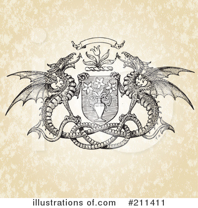 Royalty-Free (RF) Dragons Clipart Illustration by BestVector - Stock Sample #211411