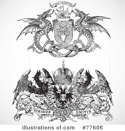 Royalty-Free (RF) Dragons Clipart Illustration by BestVector - Stock Sample #77606