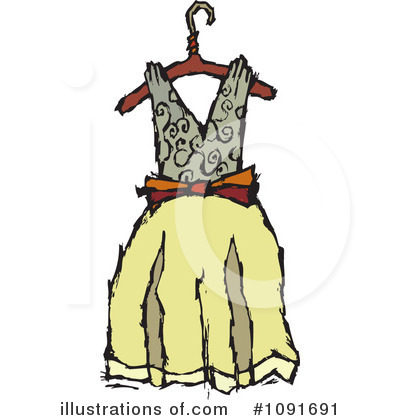 Royalty-Free (RF) Dress Clipart Illustration by Steve Klinkel - Stock Sample #1091691
