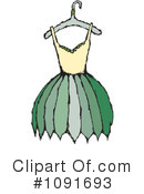 Dress Clipart #1091693 by Steve Klinkel