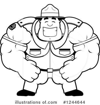 Royalty-Free (RF) Drill Sergeant Clipart Illustration by Cory Thoman - Stock Sample #1244644