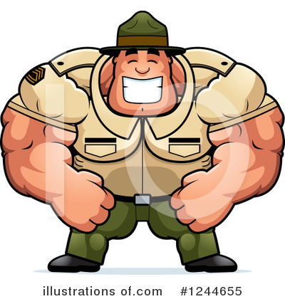 Royalty-Free (RF) Drill Sergeant Clipart Illustration by Cory Thoman - Stock Sample #1244655