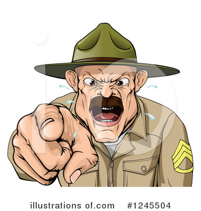 Drill Sergeant Clipart #1245504 by AtStockIllustration
