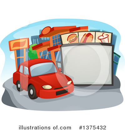 Royalty-Free (RF) Drive Thru Clipart Illustration by BNP Design Studio - Stock Sample #1375432
