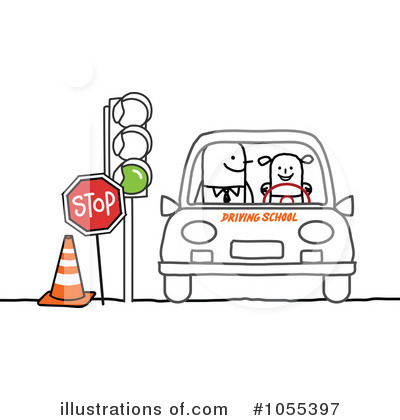 Royalty-Free (RF) Driving Clipart Illustration by NL shop - Stock Sample #1055397