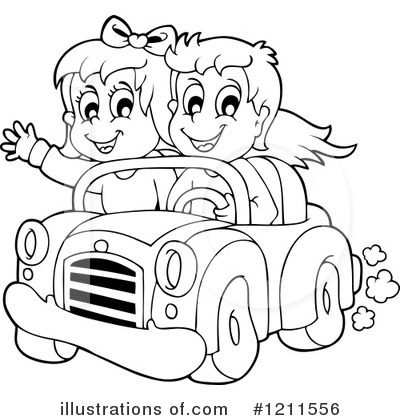 Royalty-Free (RF) Driving Clipart Illustration by visekart - Stock Sample #1211556