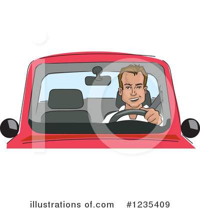 Royalty-Free (RF) Driving Clipart Illustration by David Rey - Stock Sample #1235409
