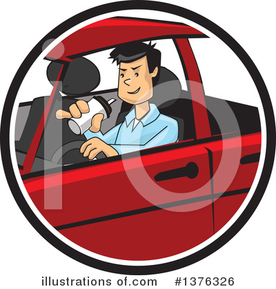 Drunk Driving Clipart #1376326 by David Rey