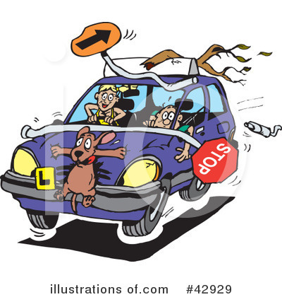 Royalty-Free (RF) Driving Clipart Illustration by Dennis Holmes Designs - Stock Sample #42929