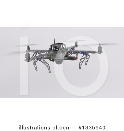 Drone Clipart #1335940 by KJ Pargeter