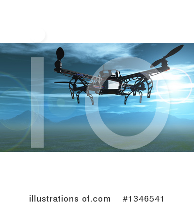 Royalty-Free (RF) Drone Clipart Illustration by KJ Pargeter - Stock Sample #1346541