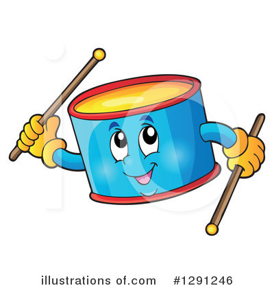 Royalty-Free (RF) Drum Clipart Illustration by visekart - Stock Sample #1291246