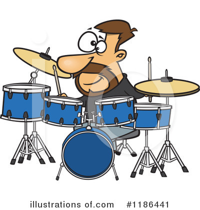 Royalty-Free (RF) Drummer Clipart Illustration by toonaday - Stock Sample #1186441