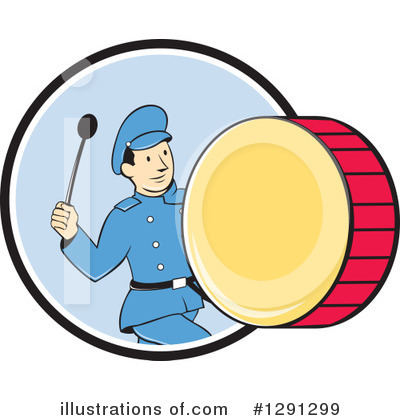 Royalty-Free (RF) Drummer Clipart Illustration by patrimonio - Stock Sample #1291299