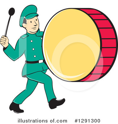 Royalty-Free (RF) Drummer Clipart Illustration by patrimonio - Stock Sample #1291300