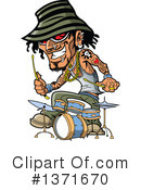 Drummer Clipart #1371670 by Clip Art Mascots